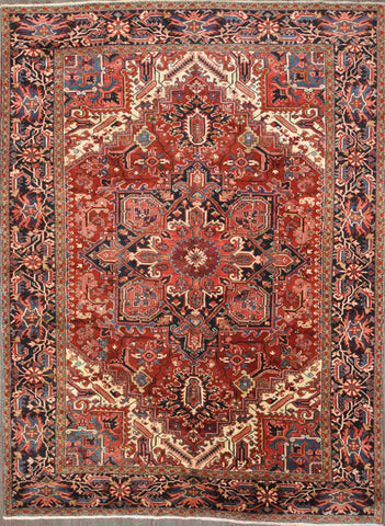 8.8x12.0 persian heriz medallion #12979