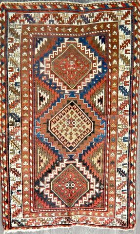 4.5x7.1 antique kazak #85563