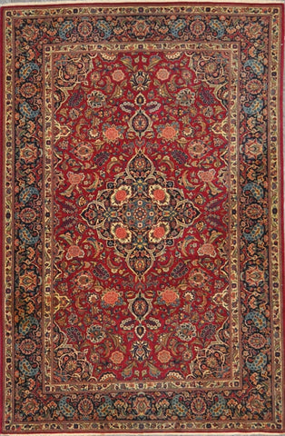 4.6x6.4 Persian antique kashan #65818