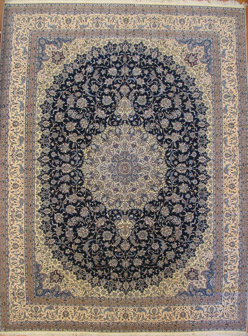 Rug Id: 54725 Persian nain-rug Signed  Habibian-10.7x14
