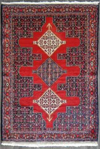 4.7x6.10 persian antique senneh #34117