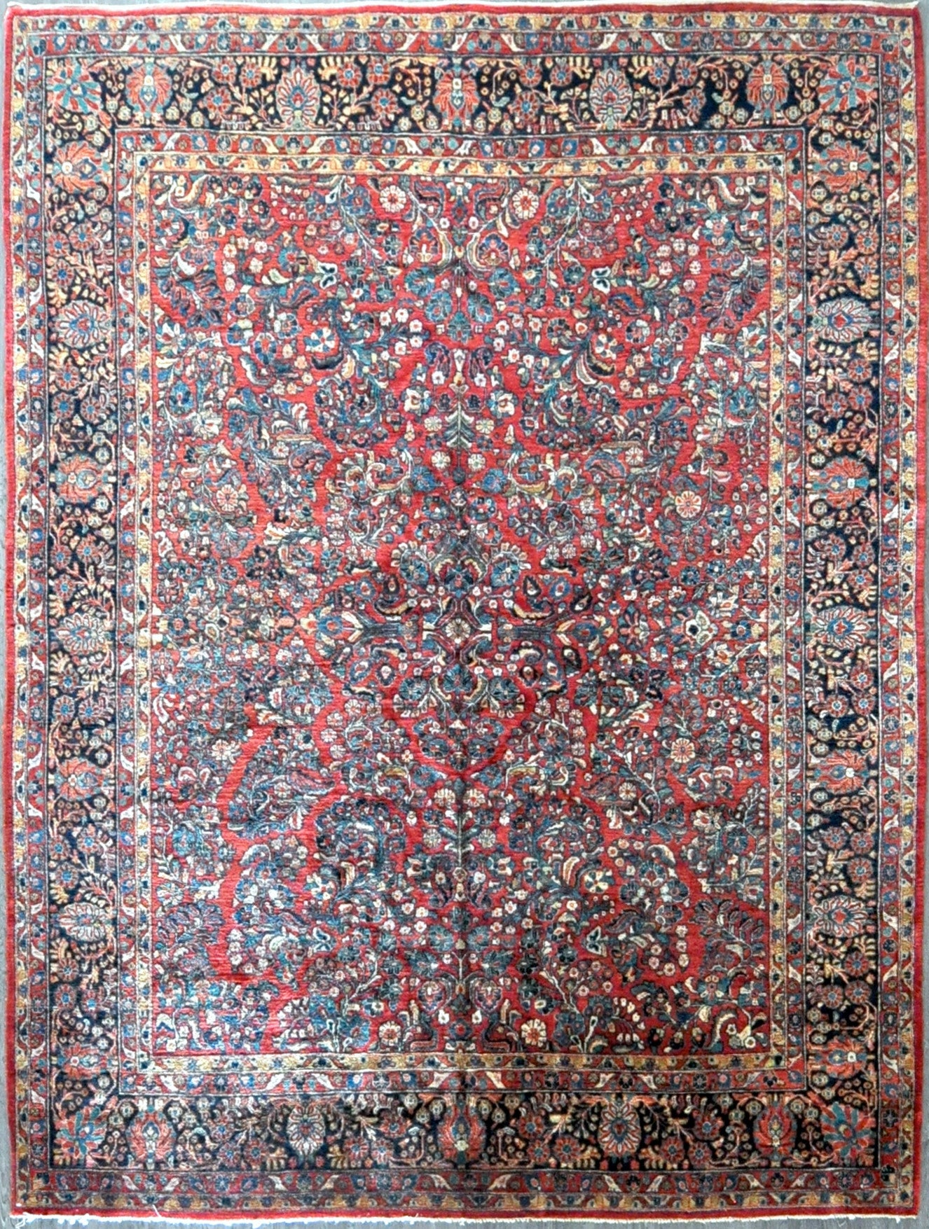 9x11.7 persian antique sarouk #49601 Sold