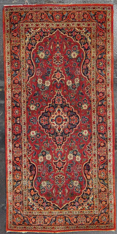 2.3x4.9 antique persian kashan wool #16177