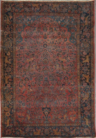 4.3x6.1 Persian antique kashan #72043