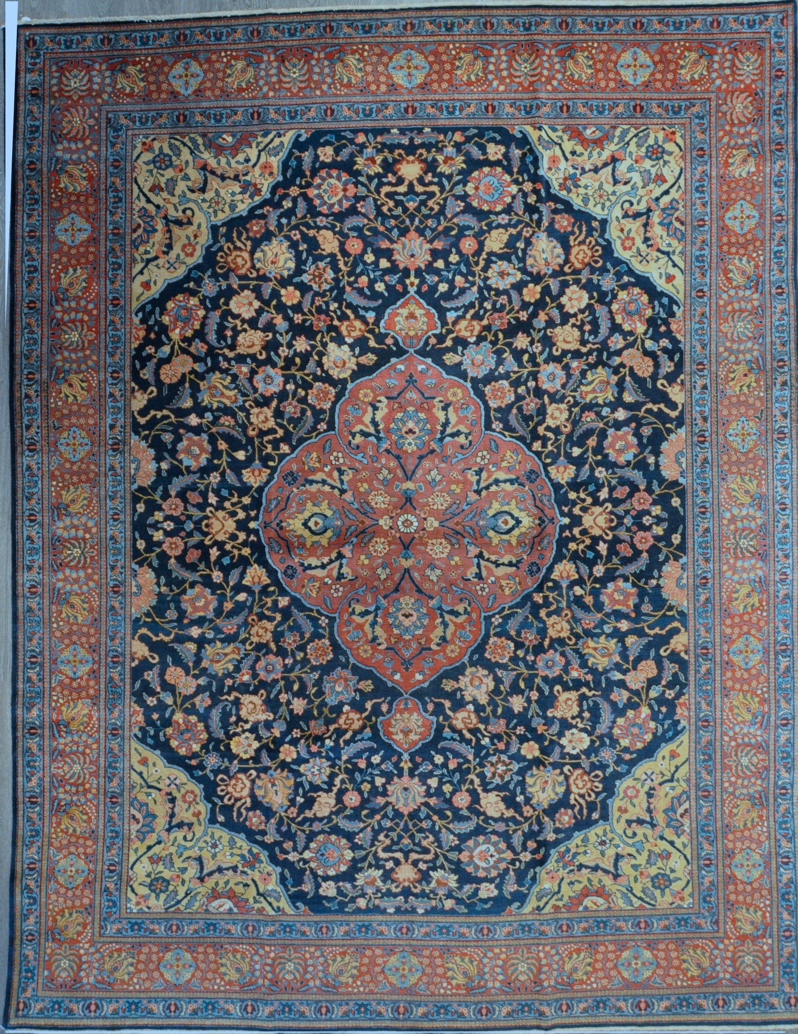 9.0x12.0 Antique persian tabriz #23038 Sold