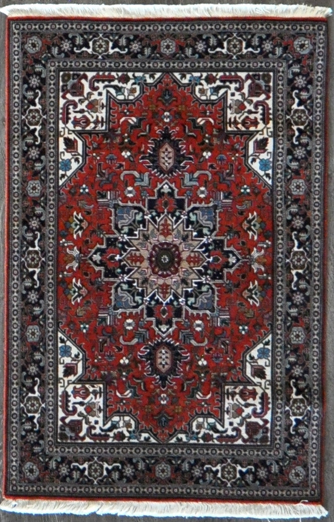 3.5x5.1 persian heriz wool silk #16641